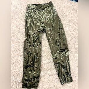 ZARA crushed Velvet Pants